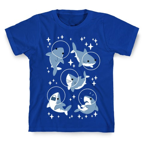 Space Shark Pattern T-Shirt
